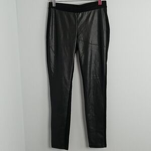 GUESS faux leather panel leggings Medium